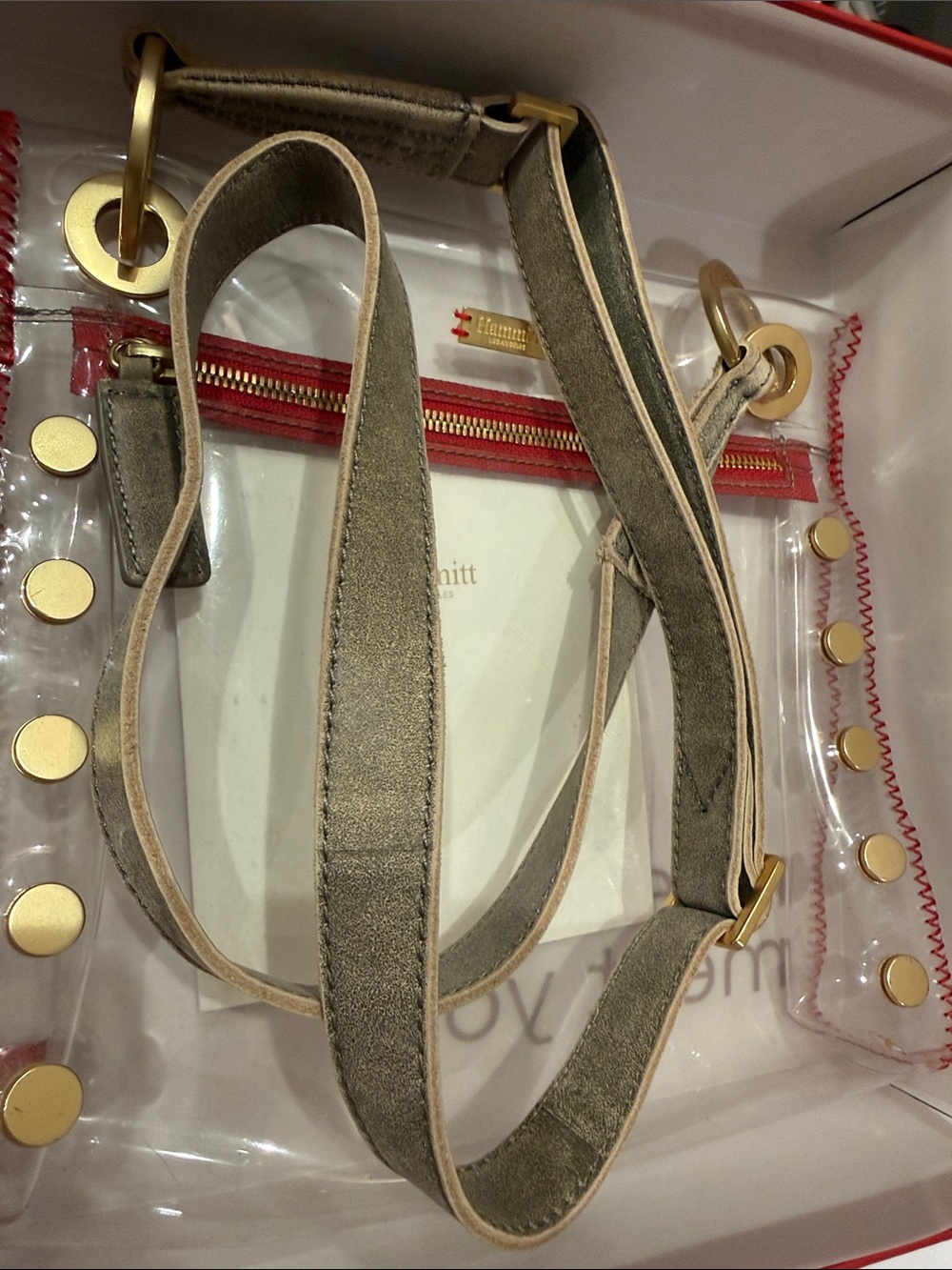 Hammitt Stadium bag clear red and gold - Picture 3 of 6